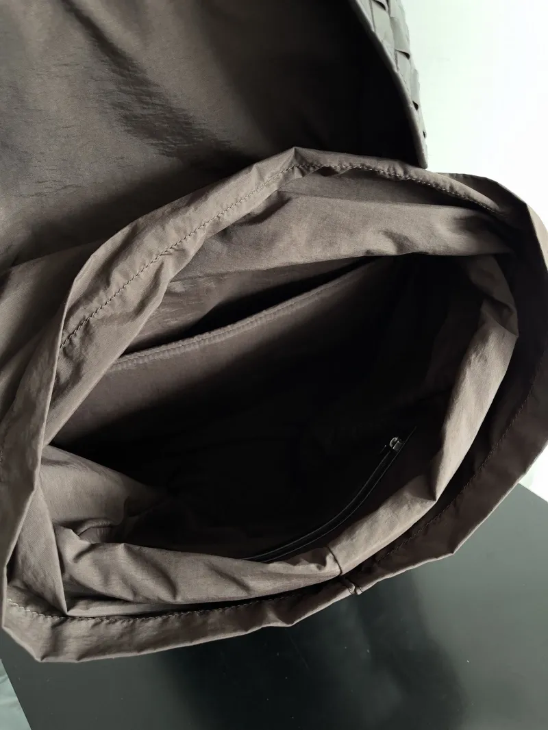 Bottega Veneta Brown Woven Leather Backpack - Image 9