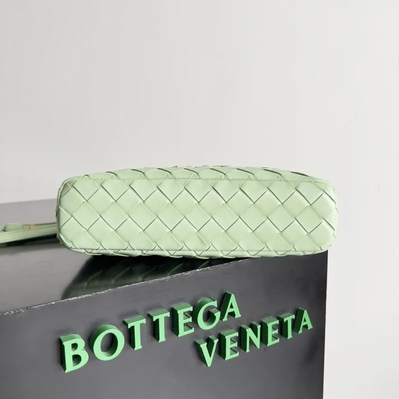 Bottega Veneta Mint Green Woven Crossbody Bag - Image 3