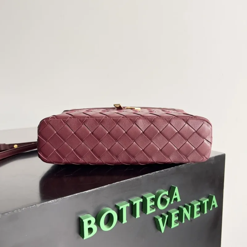 Bottega Veneta Maroon Intreccio Crossbody Bag - Image 3