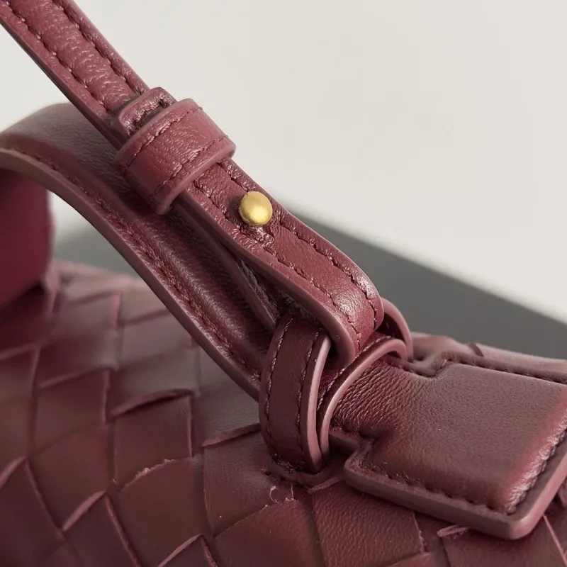 Bottega Veneta Maroon Intreccio Crossbody Bag - Image 6
