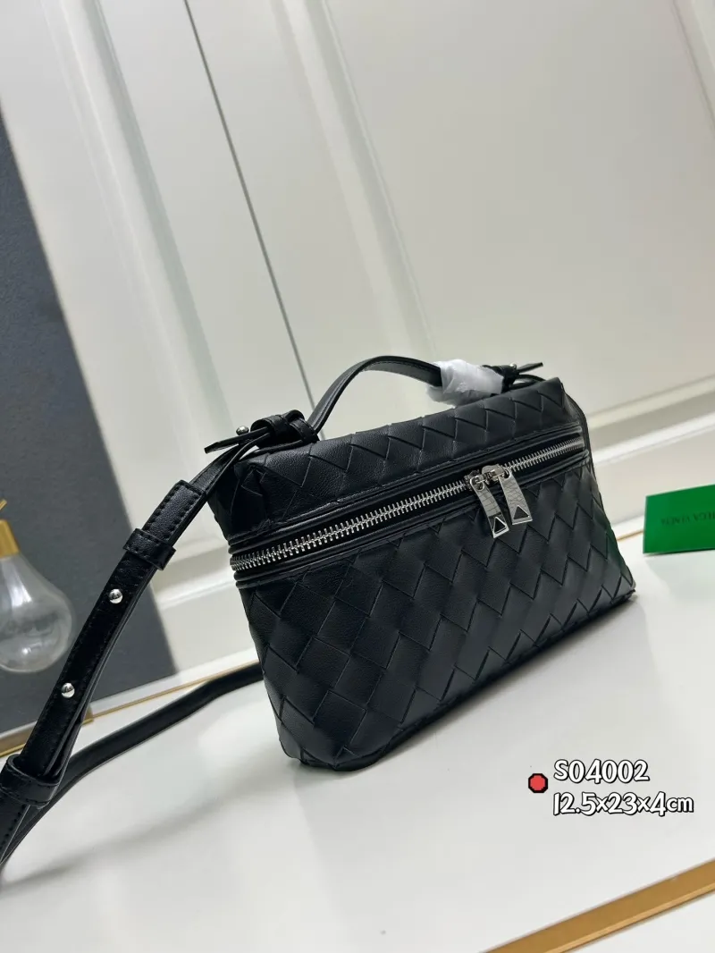 Alternative view of Bottega Veneta Black Woven Crossbody Bag S04002