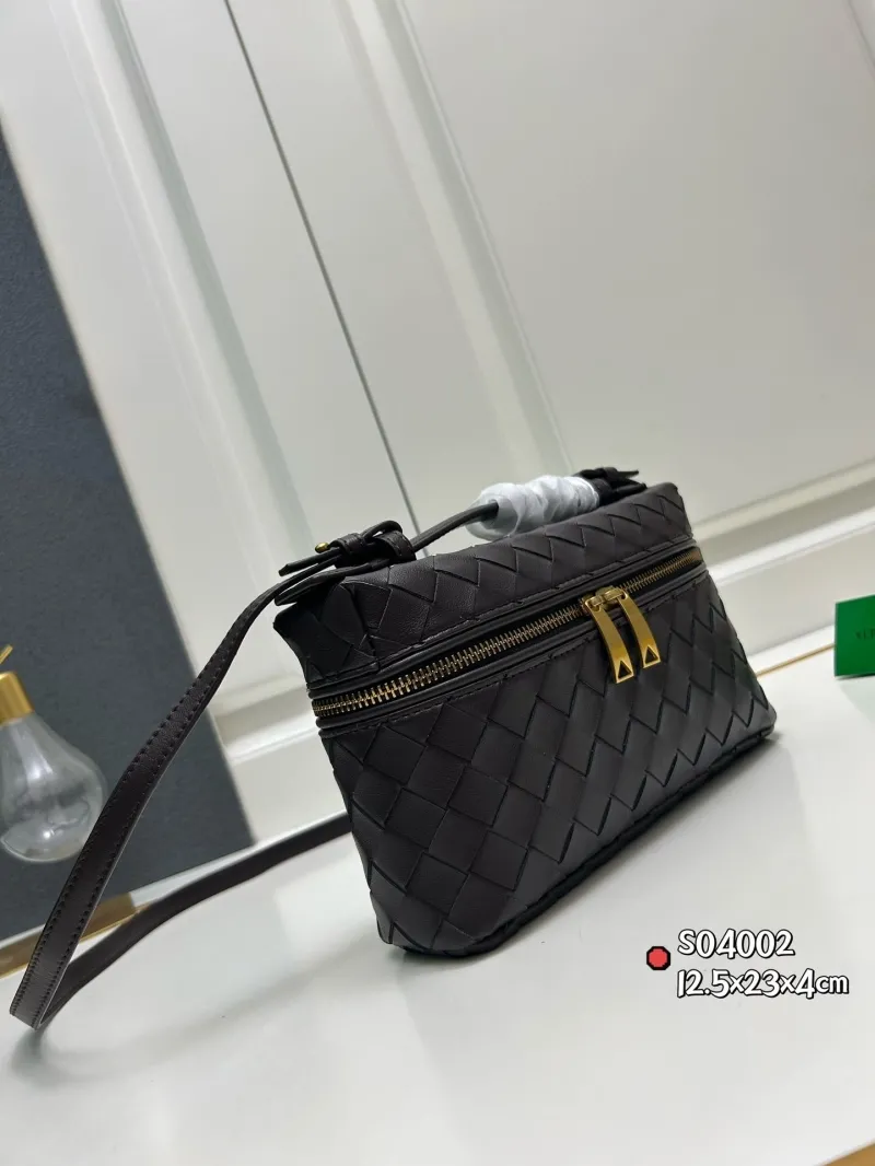 Alternative view of Bottega Veneta S04002 Dark Brown Crossbody Bag