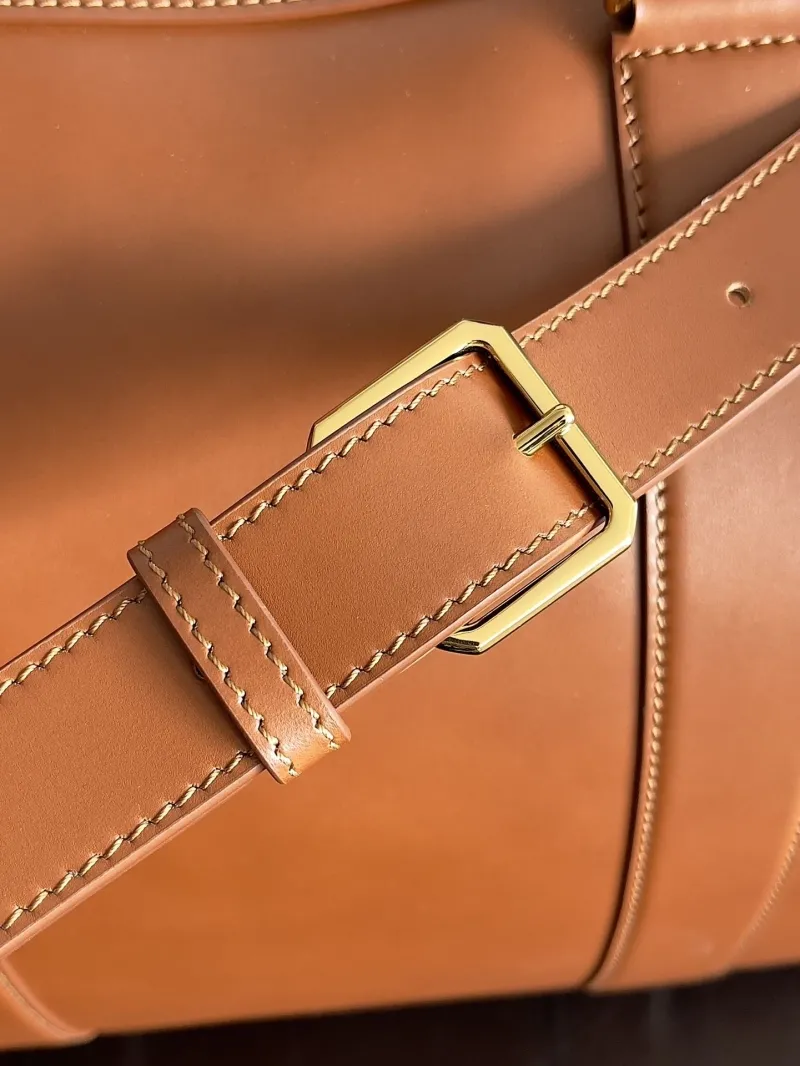 Bottega Veneta Brown Leather Duffle Travel Bag - Image 5
