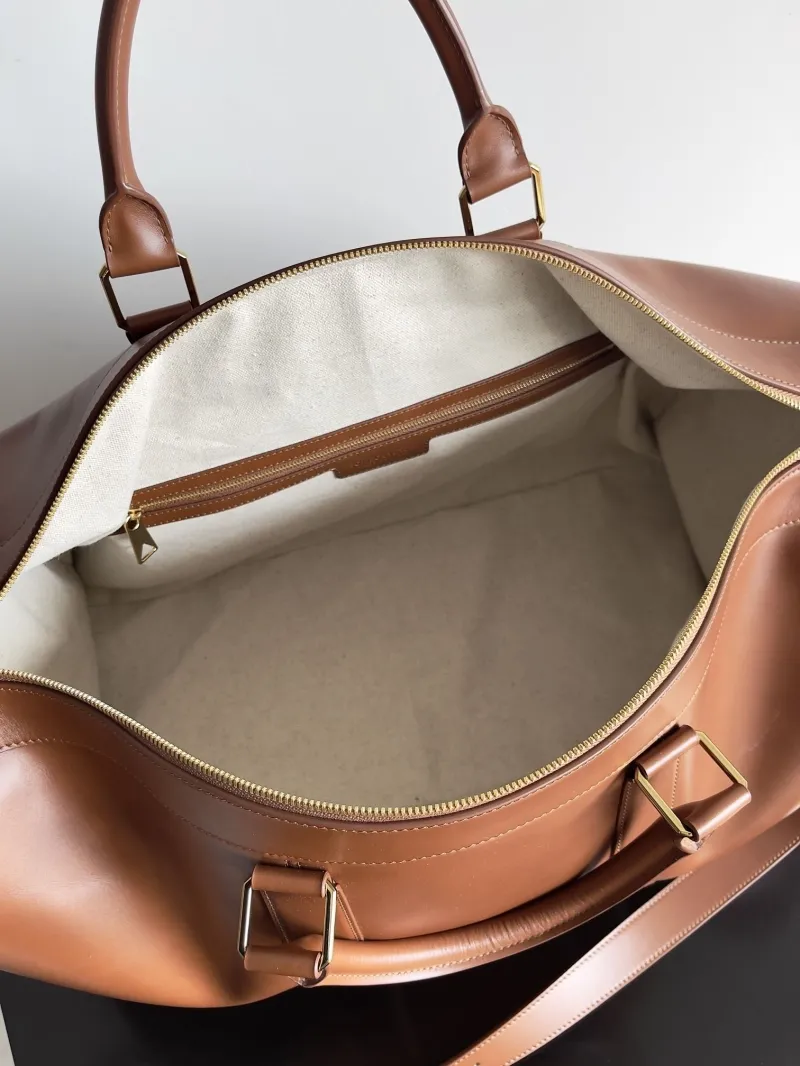 Bottega Veneta Brown Leather Duffle Travel Bag - Image 9