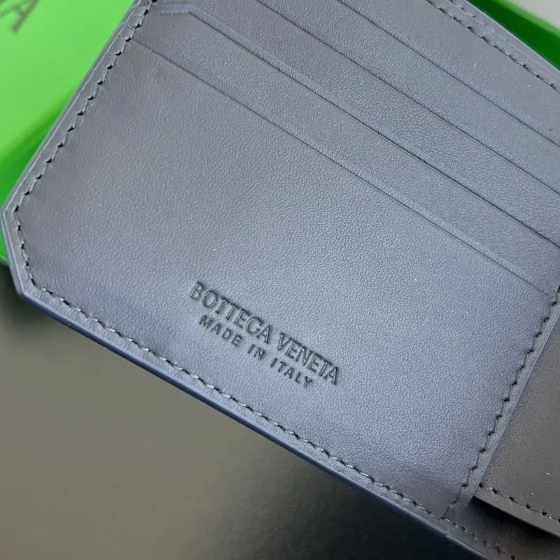 Bottega Veneta Dark Gray Leather Bifold Wallet - Image 8