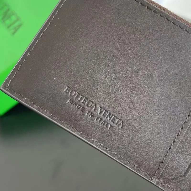 Bottega Veneta Dark Brown Zip Card Holder - Image 8