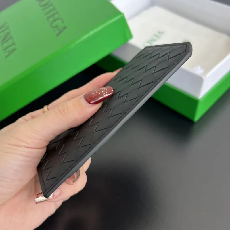 Bottega Veneta Black Leather Card Holder - Image 3