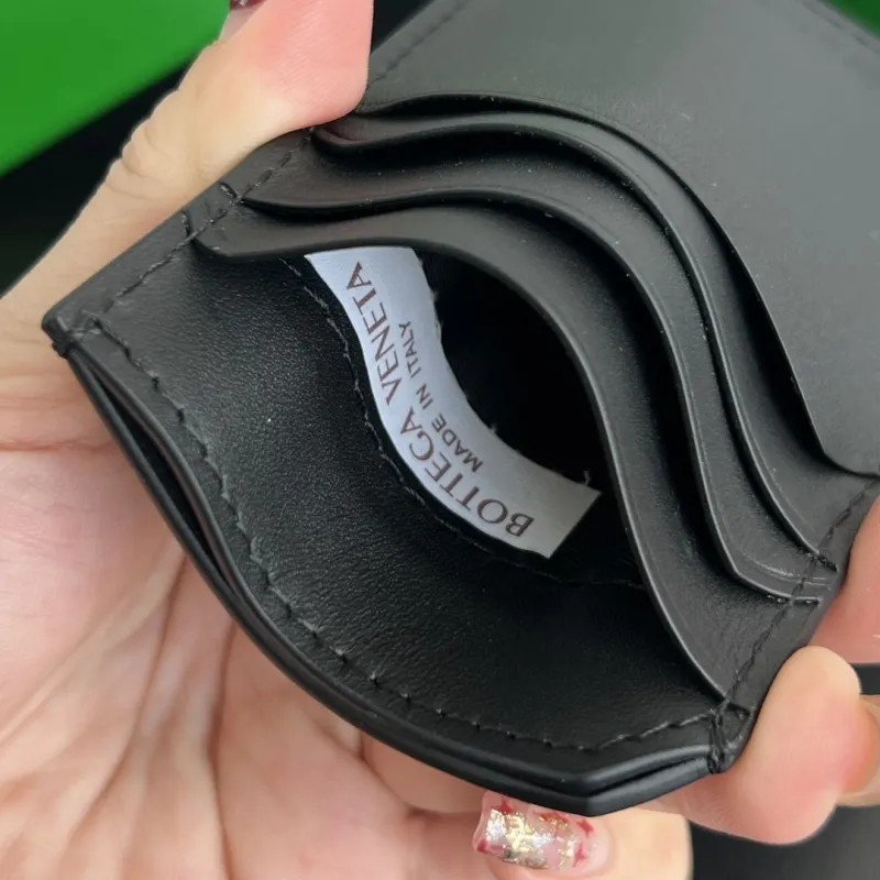 Bottega Veneta Black Leather Card Holder - Image 4