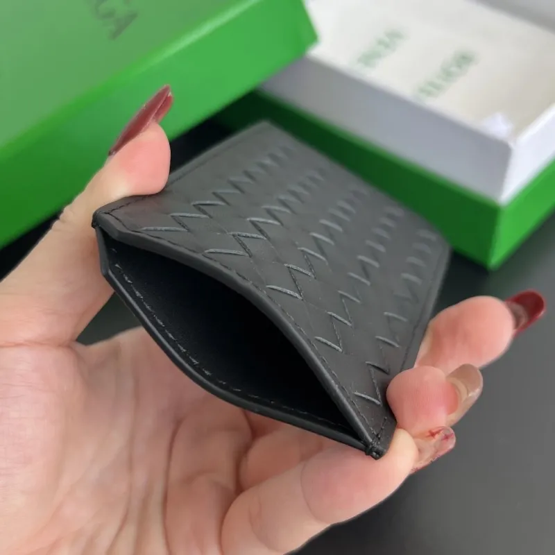 Bottega Veneta Black Leather Card Holder - Image 6