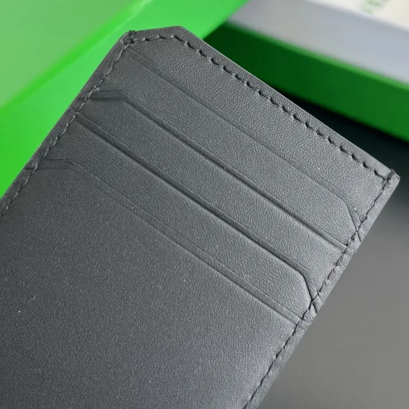 Bottega Veneta Black Leather Card Holder - Image 7