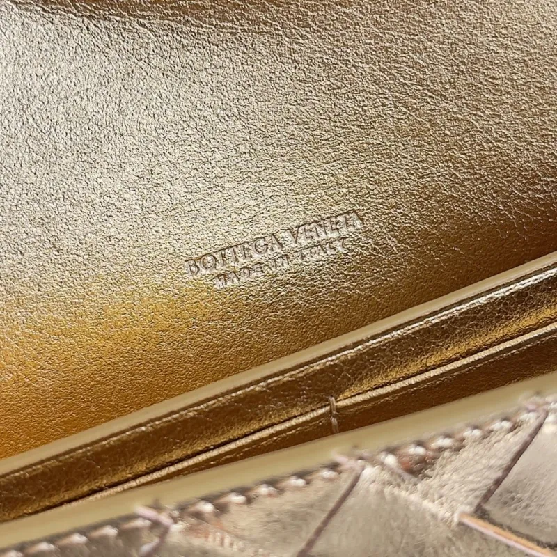 Bottega Veneta Gold Intreccio Clutch Bag - Image 8