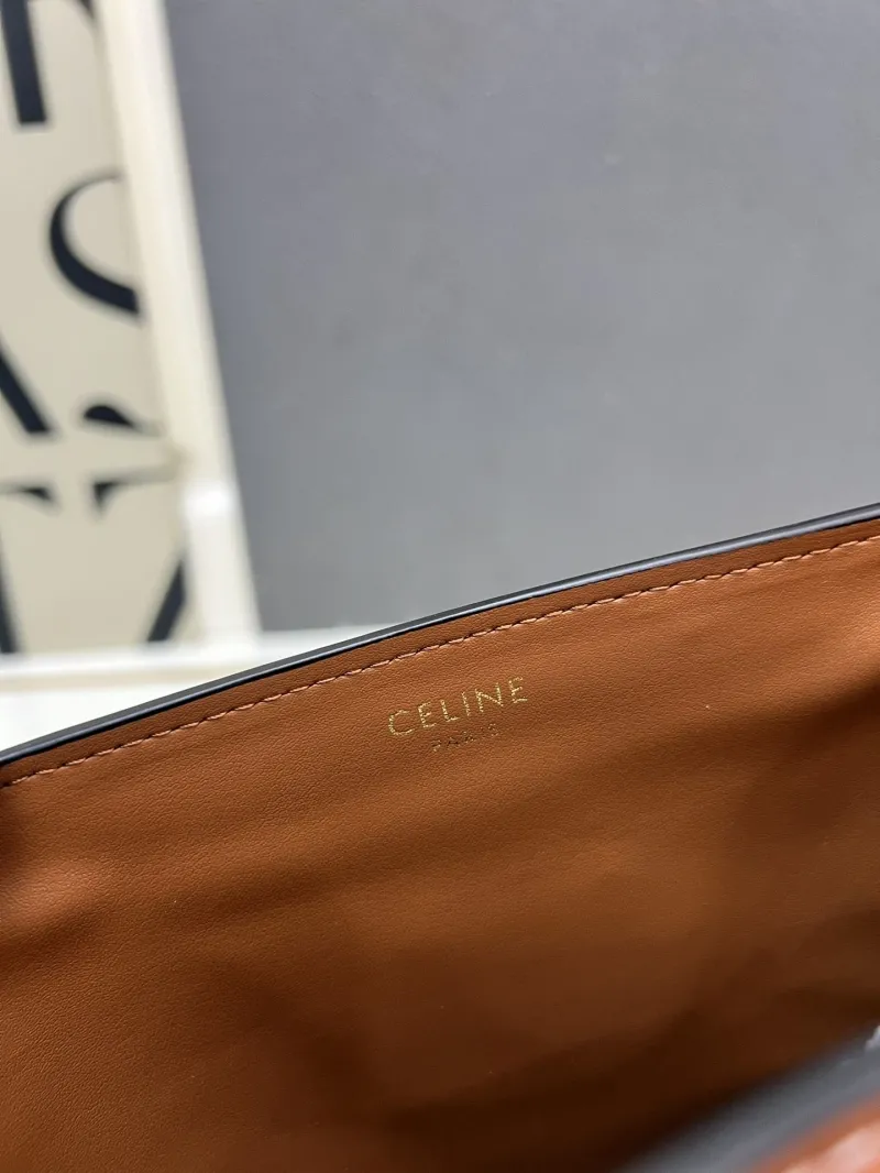 Celine Brown Leather Bucket Bag TT116613 Size 28-24-16 - Image 8