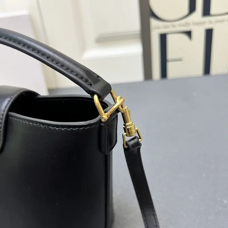Celine Black Bucket Bag 6645SQ - Image 6