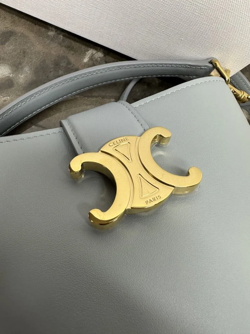 Celine Light Blue Bucket Shoulder Bag - Image 6