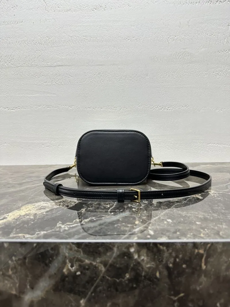 Celine Black Leather Bucket Bag - Image 5