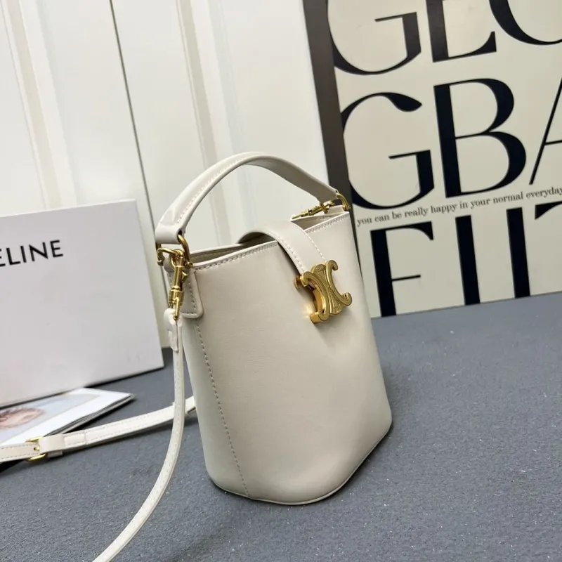 Celine Cream Crossbody Bucket Bag 6645SQ - Image 3
