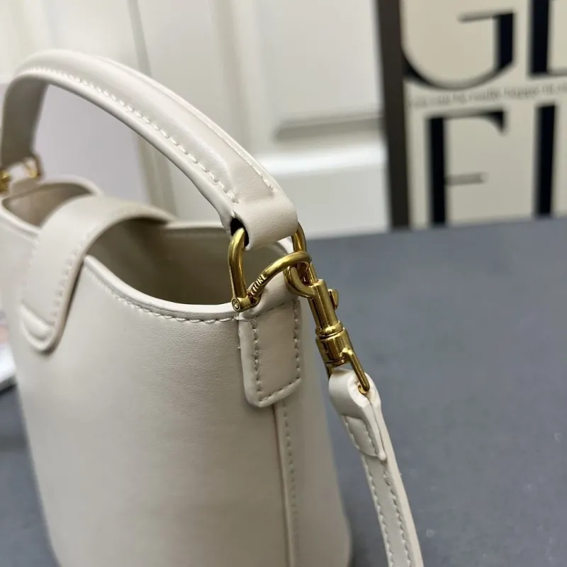 Celine Cream Crossbody Bucket Bag 6645SQ - Image 4