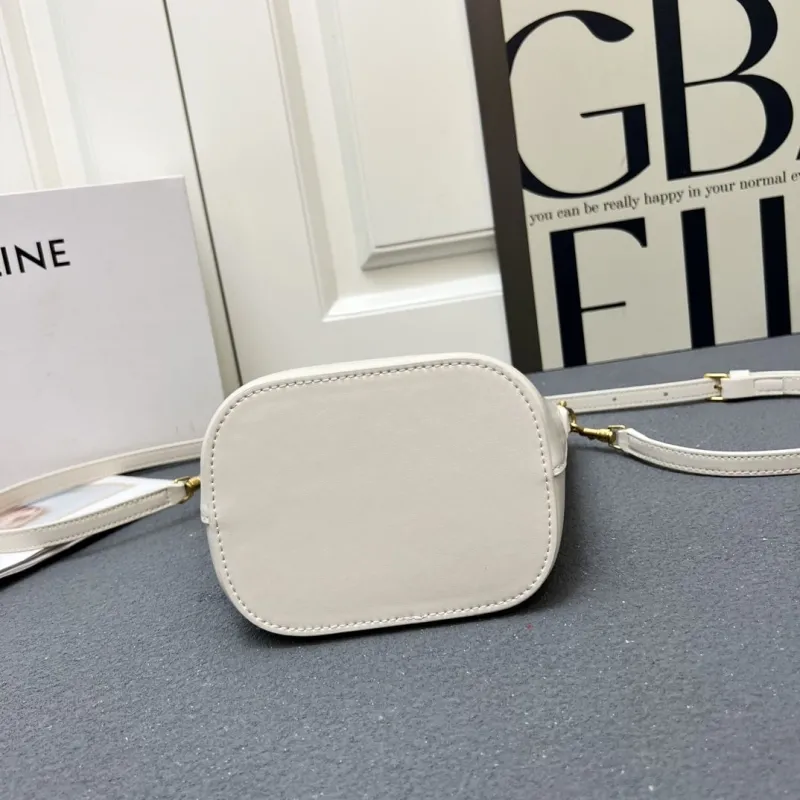 Celine Cream Crossbody Bucket Bag 6645SQ - Image 7