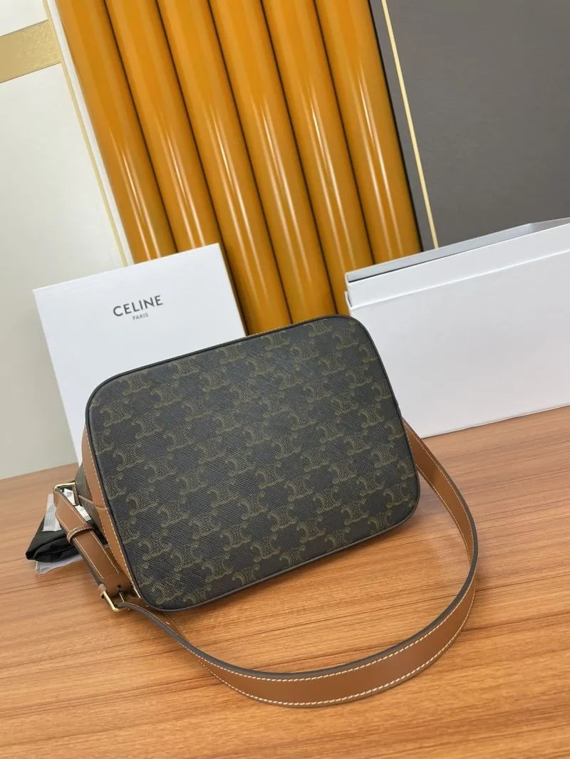 Celine Monogram Bucket Bag Brown Leather - Image 4