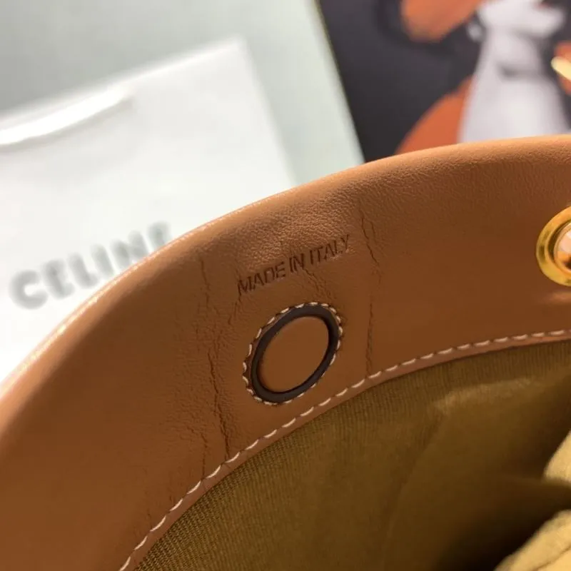 Celine Monogram Bucket Crossbody Bag - Image 9