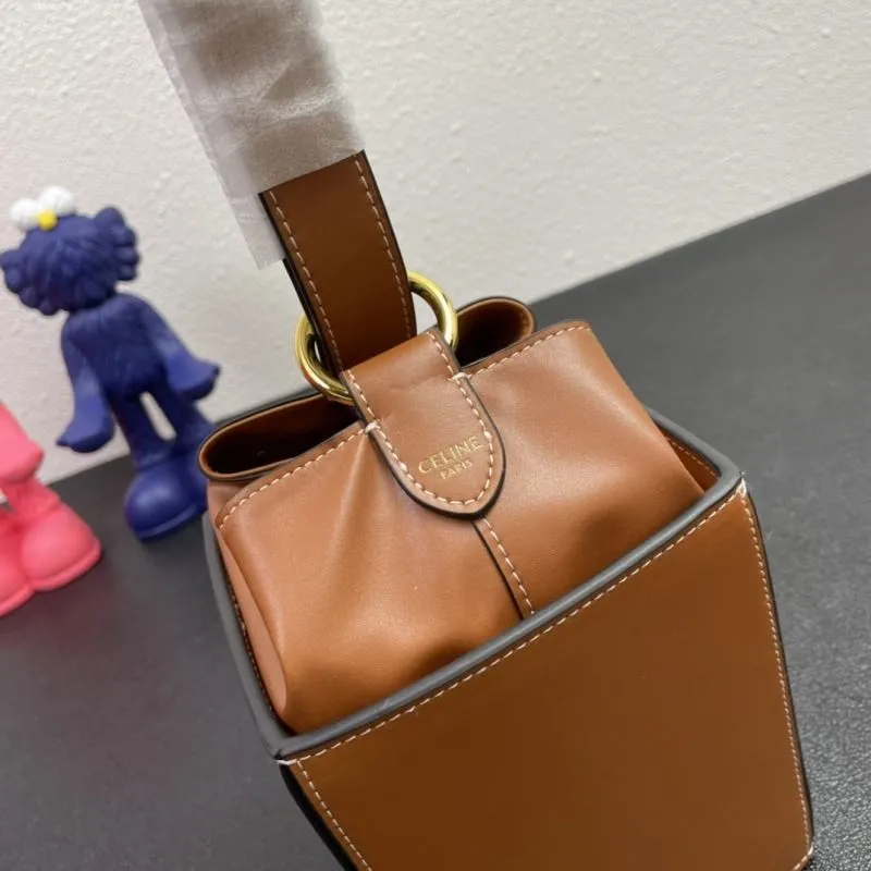 Celine Brown Bucket Bag Model 7745 - Image 4