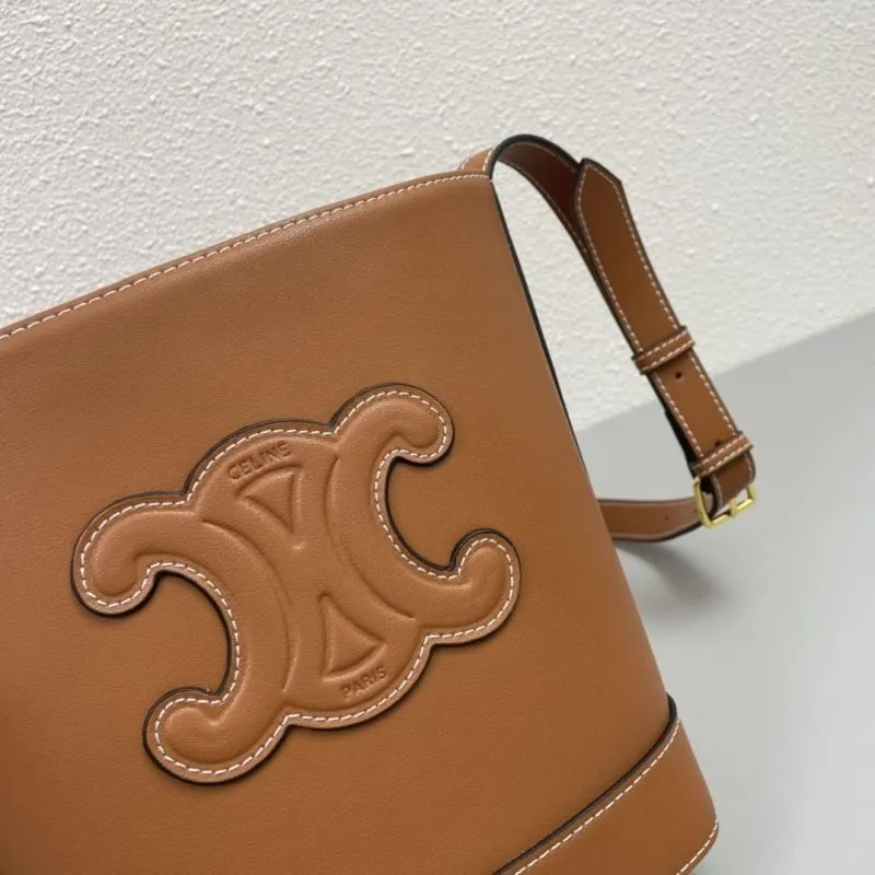 Celine Brown Bucket Bag Set Model 3053 - Image 4
