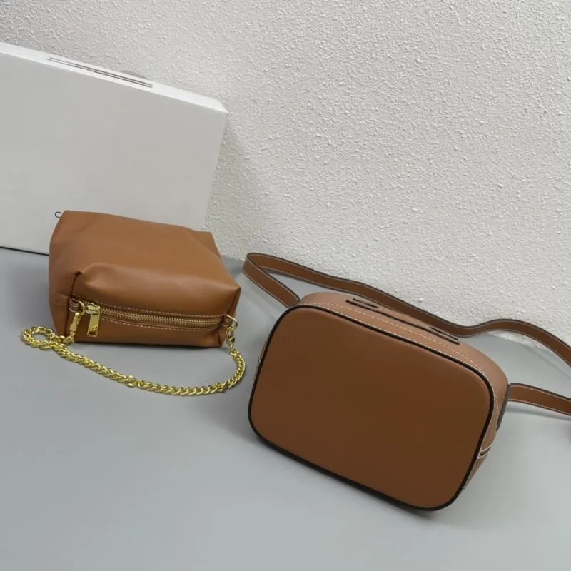 Celine Brown Bucket Bag Set Model 3053 - Image 7