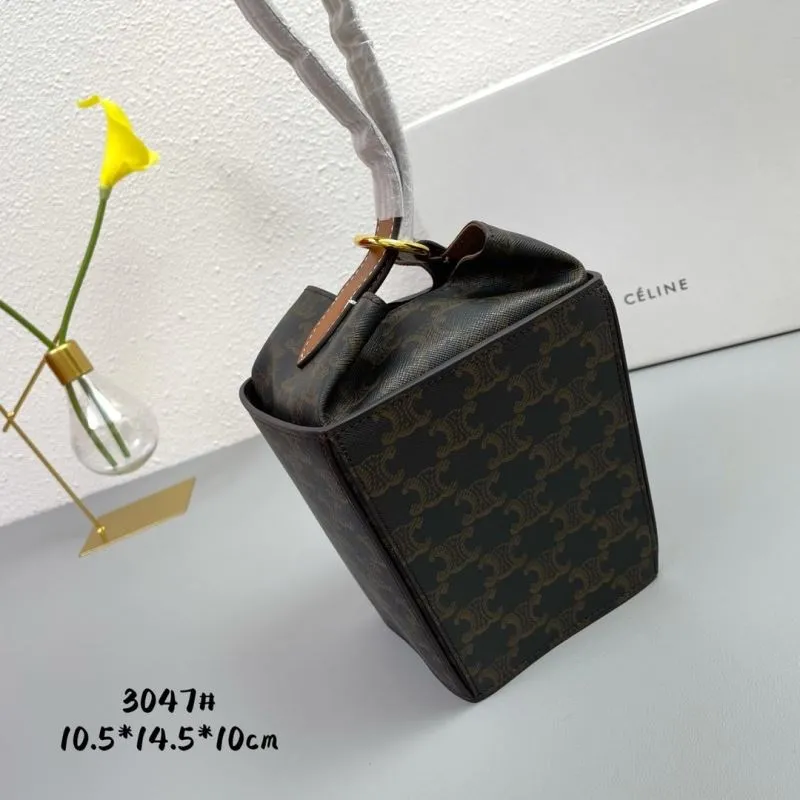 Alternative view of Celine 3047 Dark Brown Monogram Bucket Bag