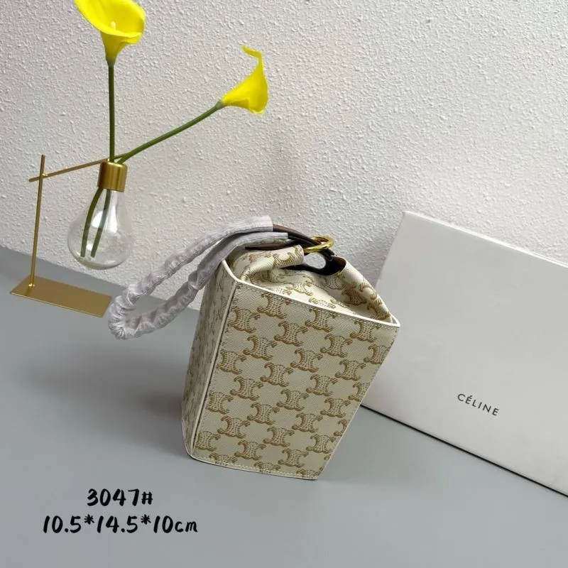 Celine Beige Monogram Bucket Bag 3047