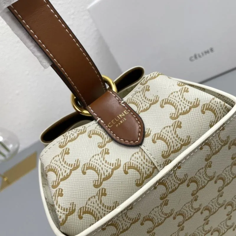 Celine Beige Monogram Bucket Bag 3047 - Image 4
