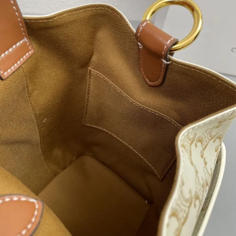 Celine Beige Monogram Bucket Bag 3047 - Image 9