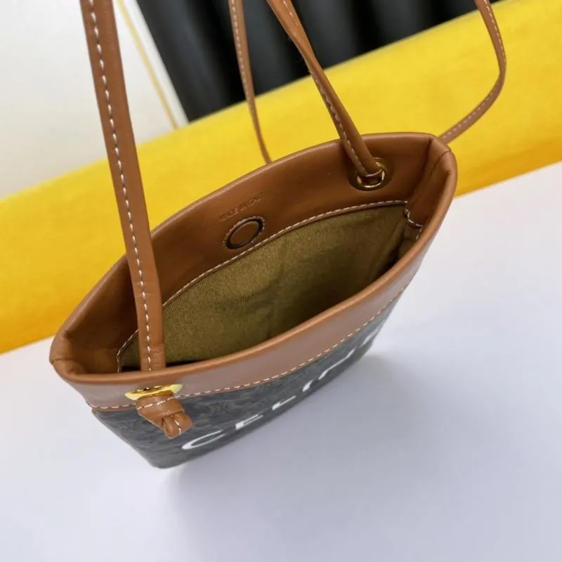 Celine Monogram Crossbody Bucket Bag - Image 7
