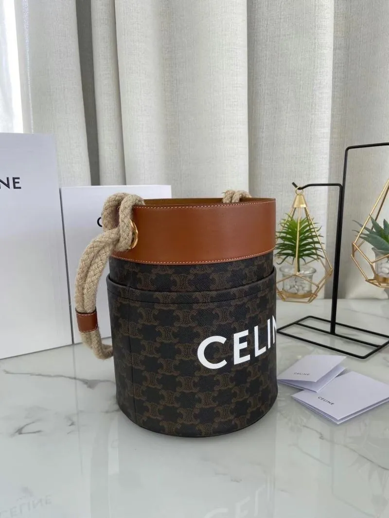 Alternative view of Celine Monogram Brown Bucket Bag