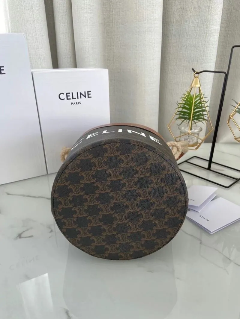 Celine Monogram Brown Bucket Bag - Image 6