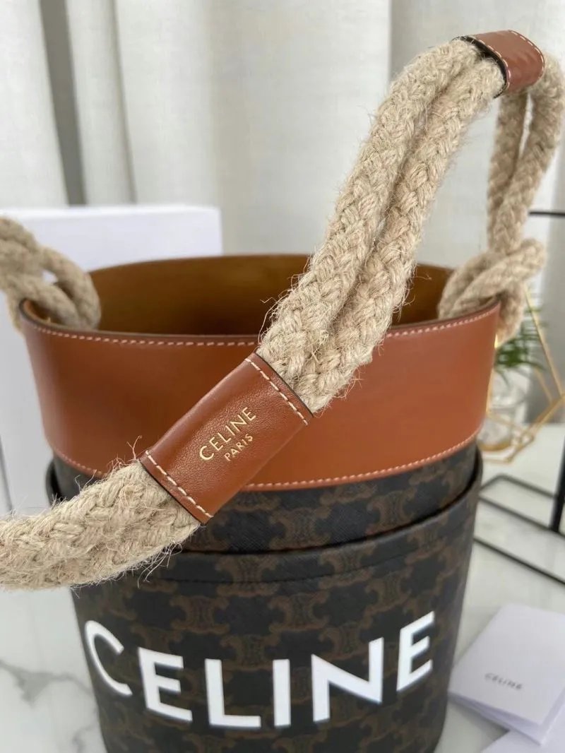 Celine Monogram Brown Bucket Bag - Image 7