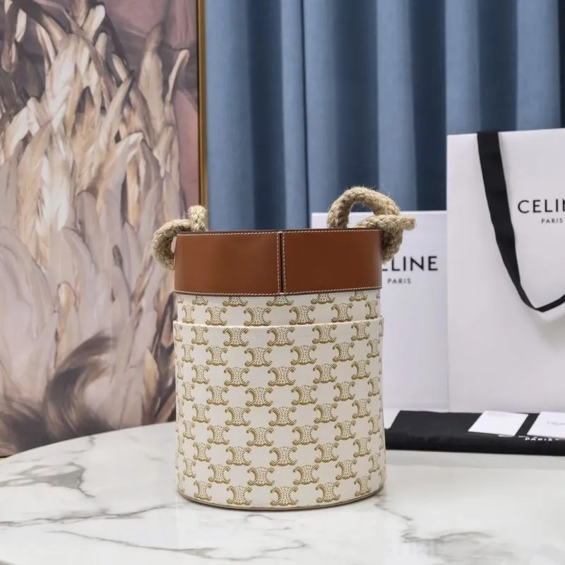 Alternative view of Celine White Monogram Bucket Bag