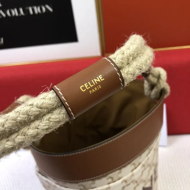 Celine Beige Bucket Bag 3028 19x23x19cm - Image 7
