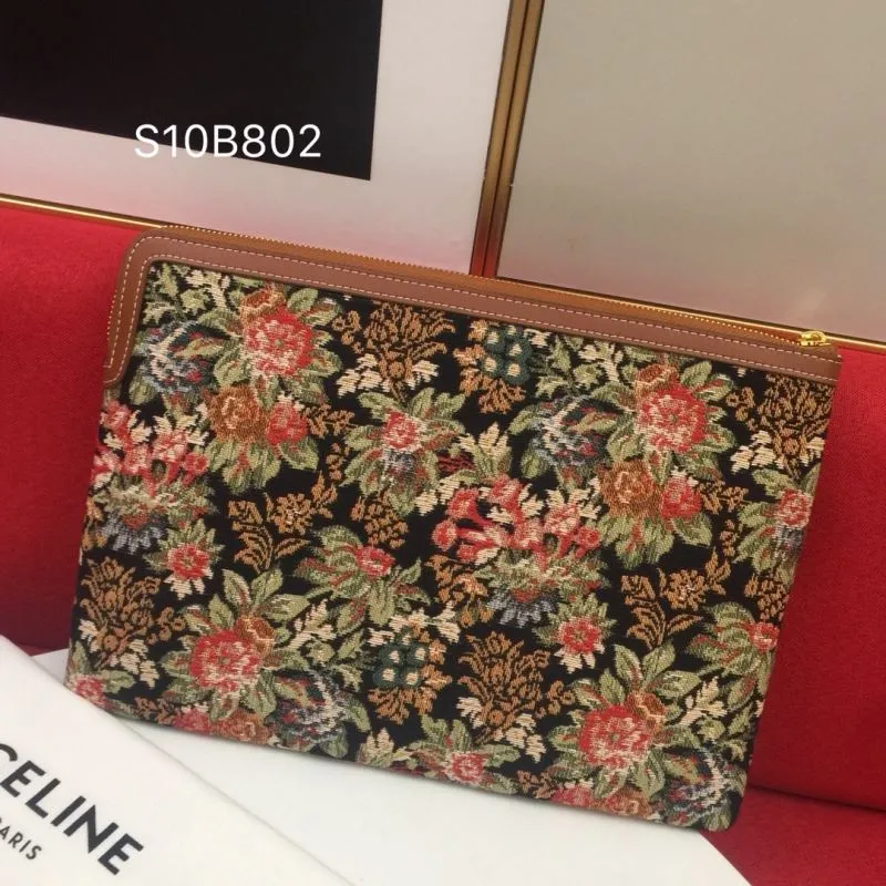 Celine S10B802 Floral Print Clutch Bag - Image 3