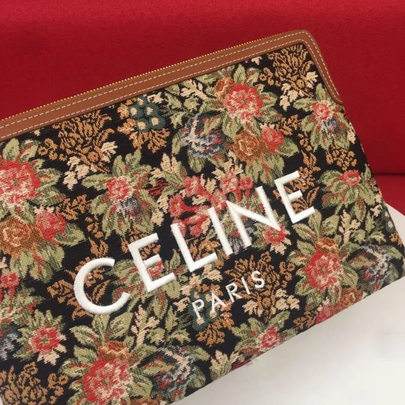 Celine S10B802 Floral Print Clutch Bag - Image 4