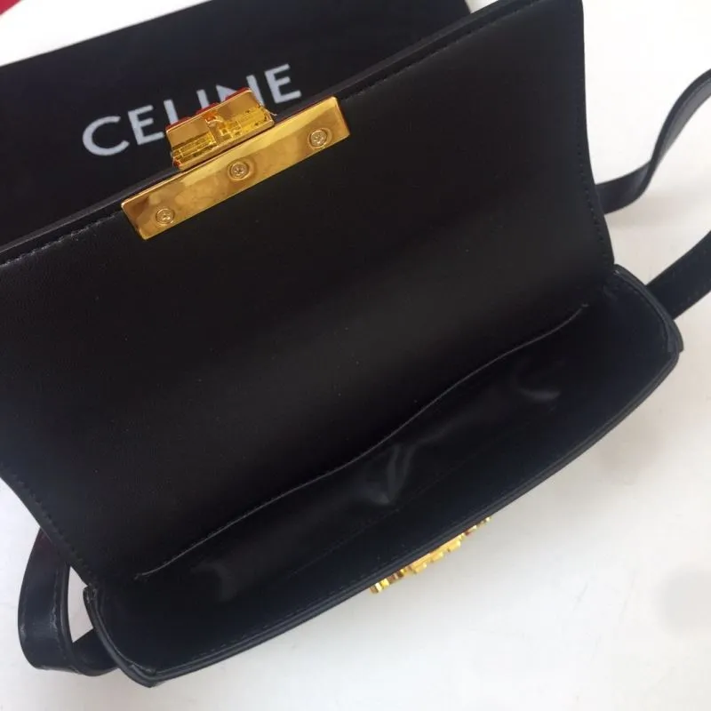 Celine Black Leather Shoulder Bag 3018 20cm - Image 8