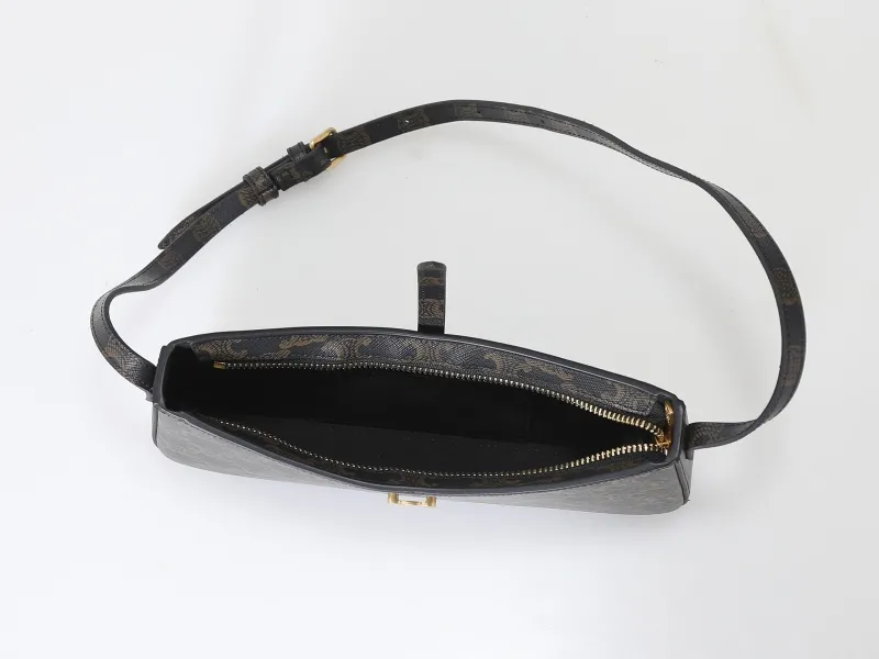 Celine Dark Monogram Shoulder Satchel Bag - Image 5