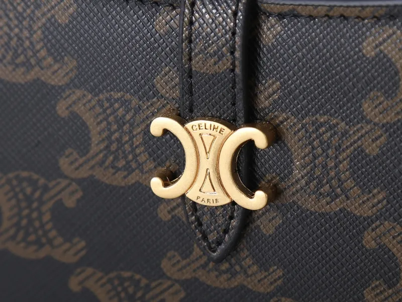 Celine Dark Monogram Shoulder Satchel Bag - Image 7