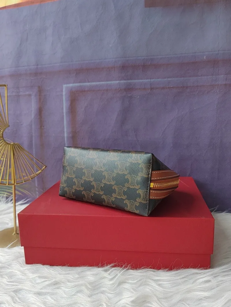 Celine Brown Triomphe Monogram Crossbody Bag - Image 4