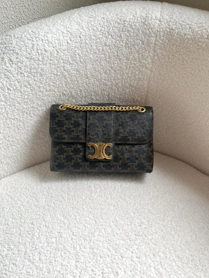 Alternative view of Celine Monogram Satchel Bag 30