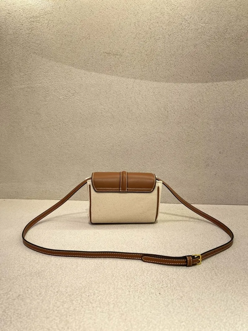 Alternative view of Celine White Brown Crossbody Satchel Bag