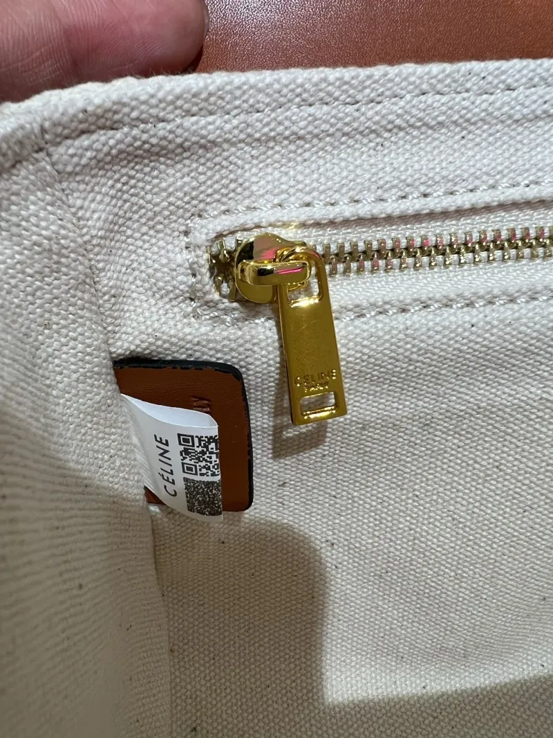 Celine White Brown Crossbody Satchel Bag - Image 9