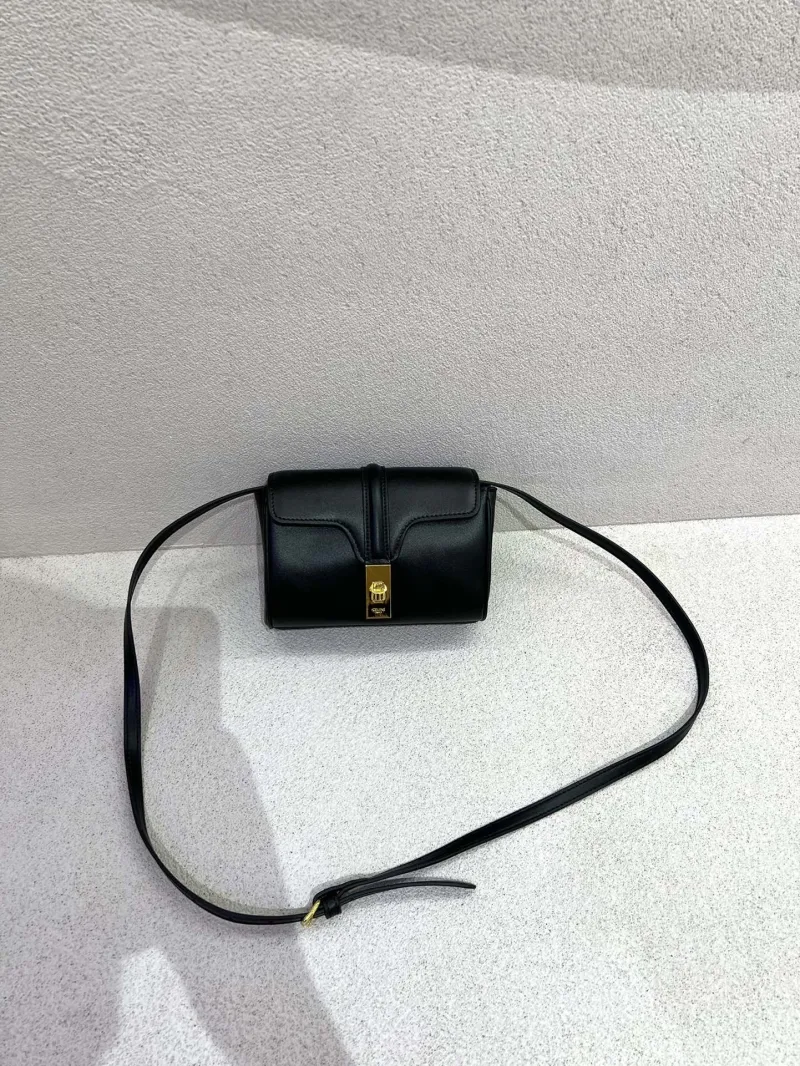 Celine Black Crossbody Satchel Bag 35