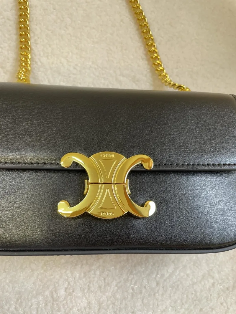 Celine Black Chain Satchel Shoulder Bag - Image 4