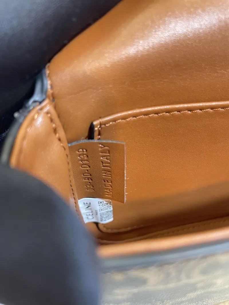 Celine Triomphe Chain Shoulder Bag Dark Brown - Image 7