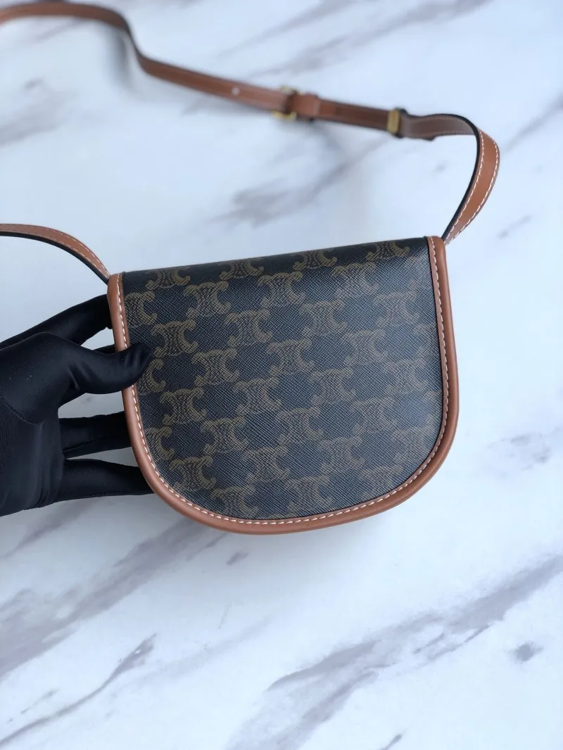Alternative view of Celine Brown Monogram Crossbody Satchel Bag